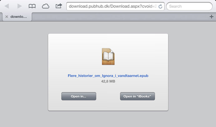 Open in iBooks - iPad